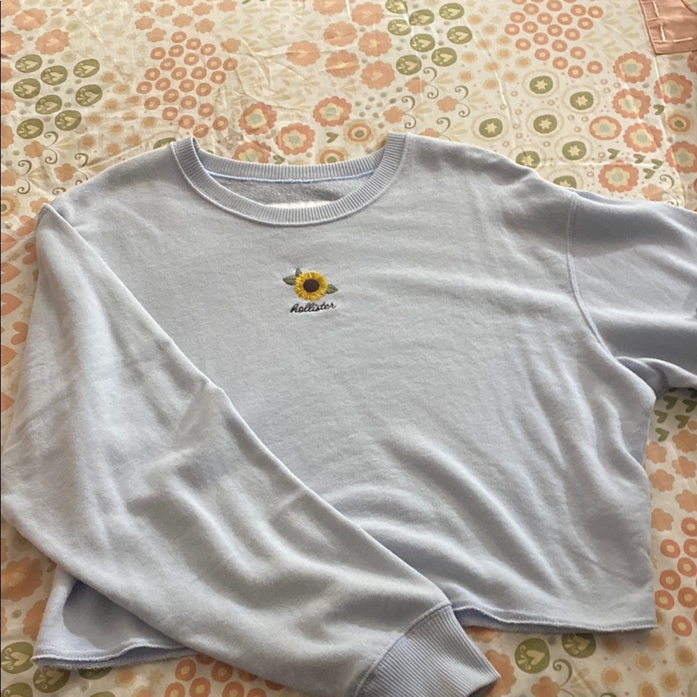 Hollister Blue Crop Top with Stylish Design